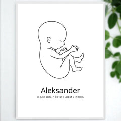 Klassisk fødselsplakat