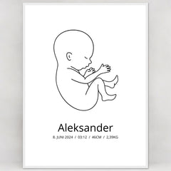Klassisk fødselsplakat