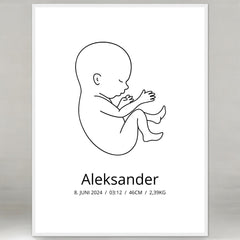 Klassisk fødselsplakat