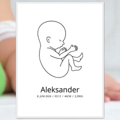 Klassisk fødselsplakat